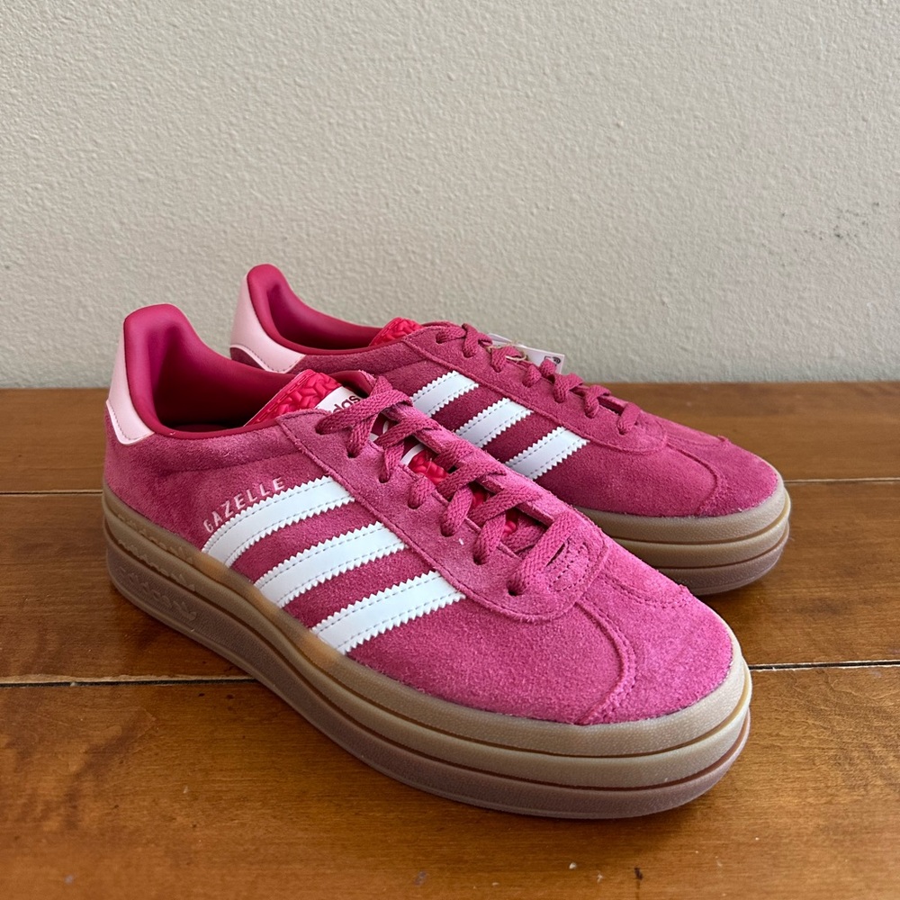 NWT Adidas Gazelle Bold Platform Sneakers Wild Pink Women Size 7.5